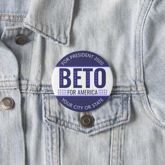 Beto Präsidentschaftswahl 2020 politisch Button (Beispiel)