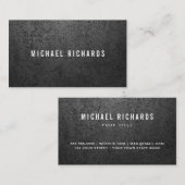 Beton aus industriellem Stoff, dunkle Maskuline Visitenkarte (Vorne/Hinten)
