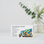 Beton-/Betonmischer-Baugewerbe-Karte Visitenkarte (Stehend Vorderseite)