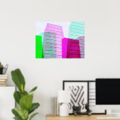 Beton Dschungel Abstraktes Gebäude Kunst Poster (Heimbüro)