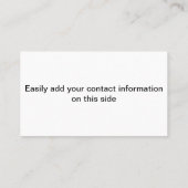 Beton mit einer auf ihm geschnitzten Sonne Visitenkarte (Rückseite)