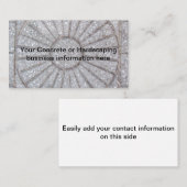 Beton mit einer auf ihm geschnitzten Sonne Visitenkarte (Vorne/Hinten)