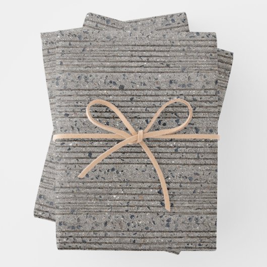Beton Tining Grau Zement Sidewalk Geschenkpapier Set (Beispiel)