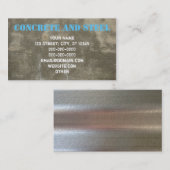 Beton und Stahl Visitenkarte (Vorne/Hinten)
