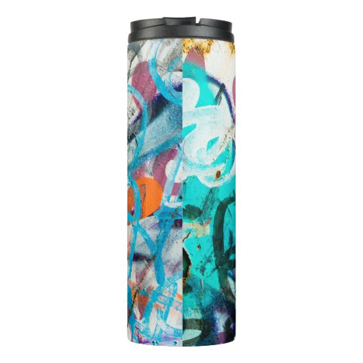 Beton, verwittert, abgenutzte Wand beschädigte Far Thermosbecher (Rückseite)