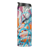 Beton, verwittert, abgenutzte Wand beschädigte Far Thermosbecher (Nach rechts gedreht)