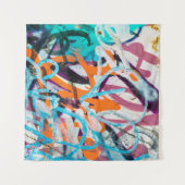 Beton, verwittert, abgenutzte Wand beschädigte Far Wandteppich (Vorderseite (Horizontal))