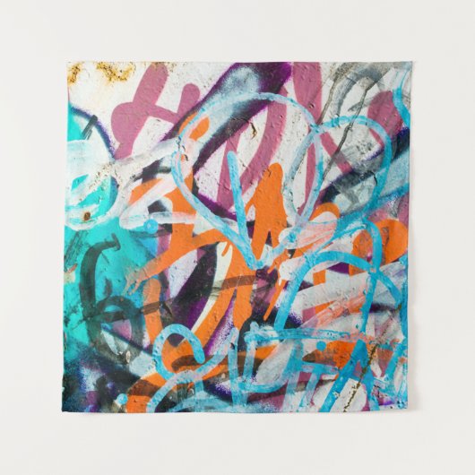 Beton, verwittert, abgenutzte Wand beschädigte Far Wandteppich (Vorderseite)