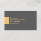 Betondecke, grau und orange visitenkarte (Rückseite)