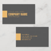 Betondecke, grau und orange visitenkarte (Vorne/Hinten)