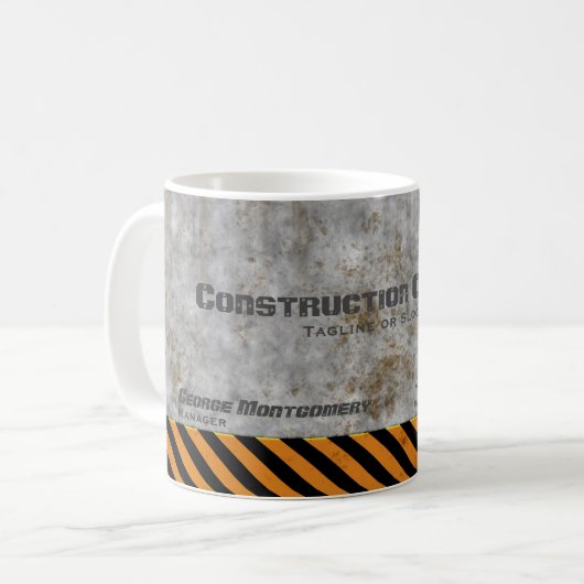 Betonfertigbaufirma Kaffeetasse (Vorderseite Links)