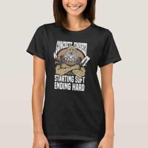 Betonfertiger Bauarbeiter Arbeiter Zement T-Shirt