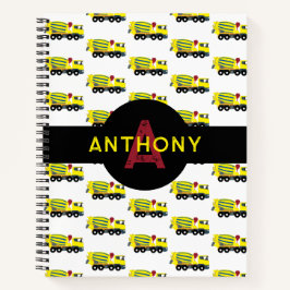 Betonfertigteilwagen Kids Monogramm Notizblock