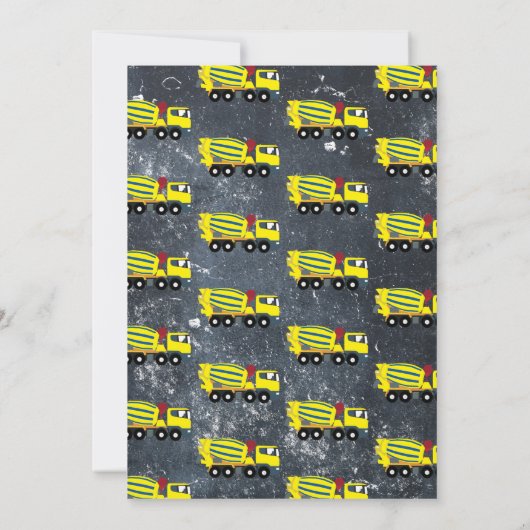 Betonfertigtransporter Einladung (Rückseite)