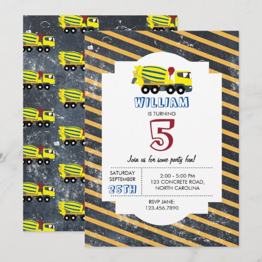 Betonfertigtransporter Einladung (Vorne/Hinten)