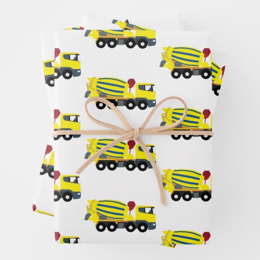 Betonfertigtransporter Geschenkpapier Set (Beispiel)