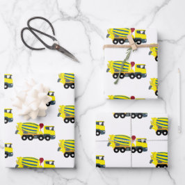 Betonfertigtransporter Geschenkpapier Set