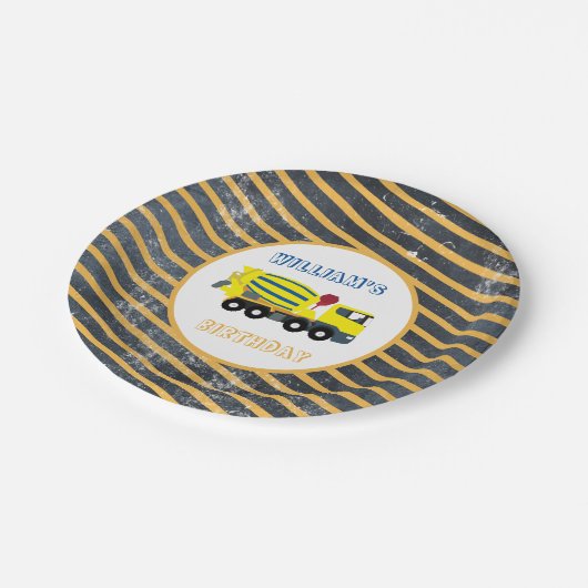 Betonfertigtransporter Pappteller (Schrägansicht)