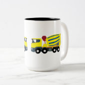 Betonfertigtransporter Zweifarbige Tasse (VorderseiteRechts)