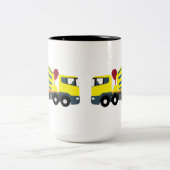 Betonfertigtransporter Zweifarbige Tasse (Mittel)