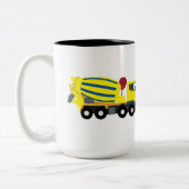 Betonfertigtransporter Zweifarbige Tasse (Links)
