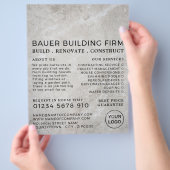 Betonfläche, Gebäude-Firm, Baumeisterwerbung Flyer (Hand)