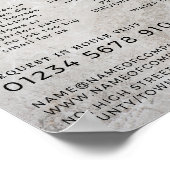 Betonfläche, Gebäude-Firm, Baumeisterwerbung Poster (Ecke)