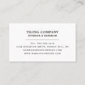 Betonfliesen, Fußboden, Fliesenleger Visitenkarte (Rückseite)