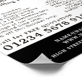 Betonfliesen, Fußboden, Fliesenwerbung Poster (Ecke)