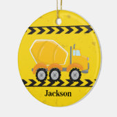Betonkämmer Custom Boys Truck Weihnachten Keramik Ornament (Links)