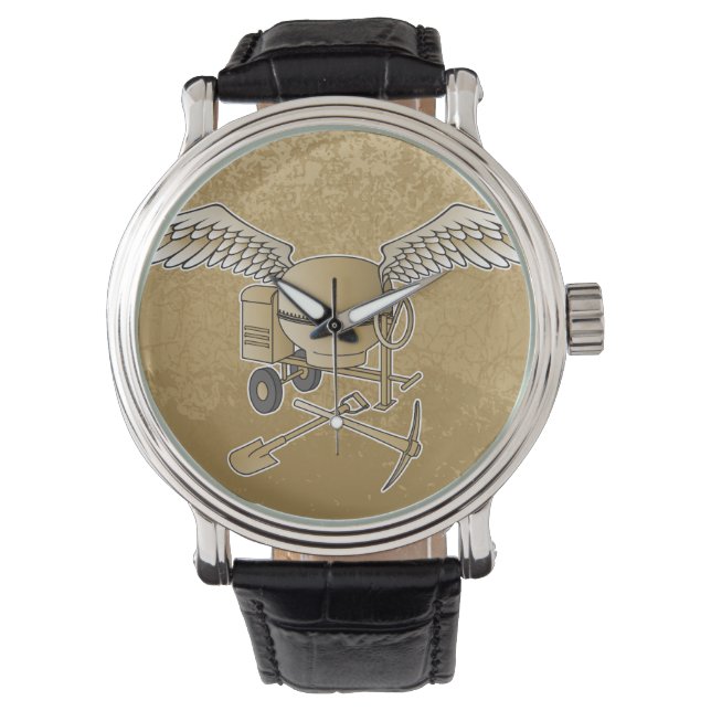 Betonmischer beige armbanduhr (Vorderseite)