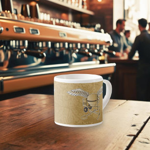 Betonmischer beige espressotasse