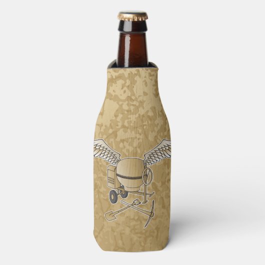 Betonmischer beige flaschenkühler (Flaschenvorderseite)