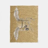 Betonmischer beige fleecedecke (Vorderseite)