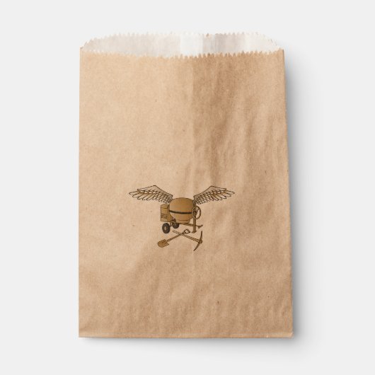 Betonmischer beige geschenktütchen (Vorderseite)