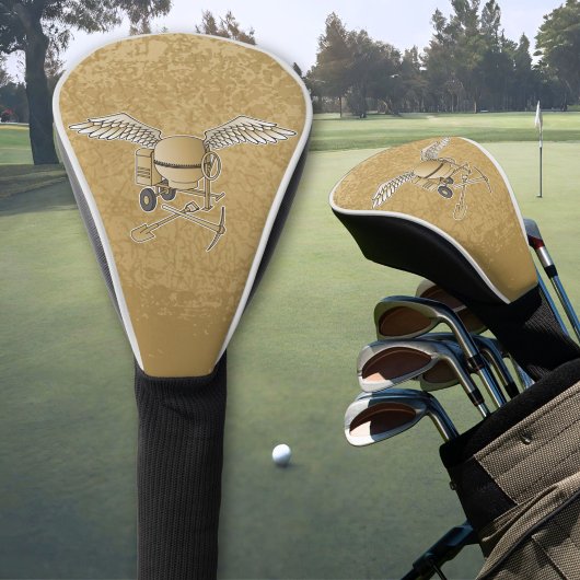 Betonmischer beige golf headcover