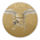 Betonmischer beige keramikknauf (Vorderseite)