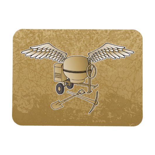 Betonmischer beige magnet (Horizontal)