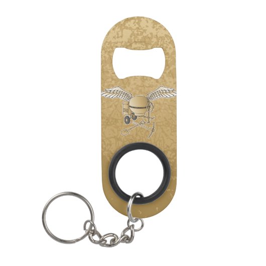 Betonmischer beige mini flaschenöffner (Vorderseite)