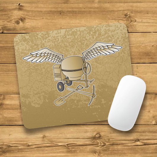 Betonmischer beige mousepad