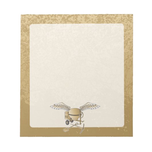 Betonmischer beige notizblock (Vorderseite)