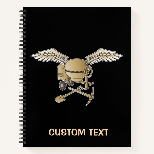 Betonmischer beige notizbuch (Vorderseite)