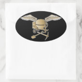 Betonmischer beige ovaler aufkleber (Tasche)