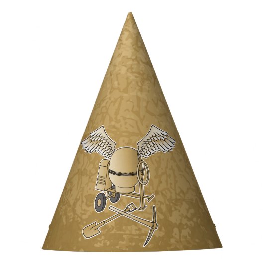 Betonmischer beige partyhütchen (Vorderseite)