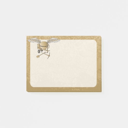 Betonmischer beige post-it klebezettel (Vorderseite)