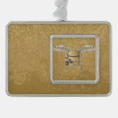 Betonmischer beige Rahmen-Ornament silber (Vorderseite)