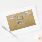 Betonmischer beige rechteckiger aufkleber (Umschlag)