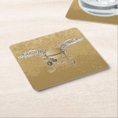 Betonmischer beige rechteckiger pappuntersetzer (angewinkelt)