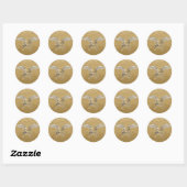 Betonmischer beige runder aufkleber (Blatt)