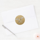 Betonmischer beige runder aufkleber (Umschlag)